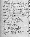 adnotacja o ślubie na metryka urodzenia 218 Władysław Cielniaszek s. Piotra i Katarzyny Adamczyk 4.04.1904